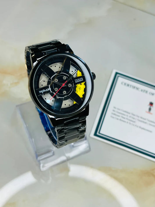 Skmei Yellow Vossen Ace Dial Wheel Watch