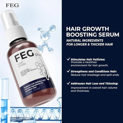 FEG Plus Hair Growth Serum Spray – 50ml (For Men and Women)