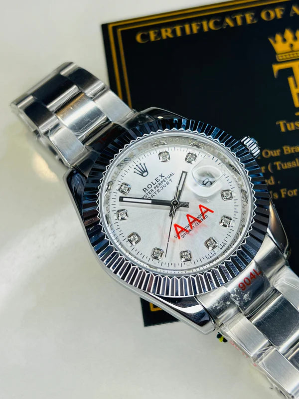 Date Just Silver White Dial Master Clone Watch