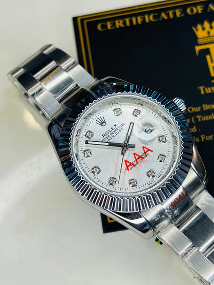Date Just Silver White Dial Master Clone Watch