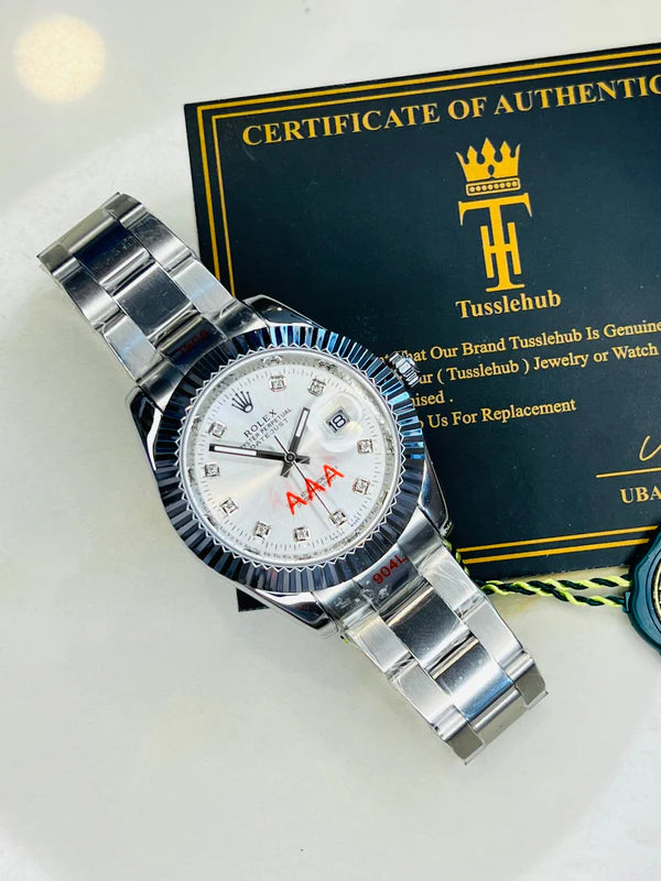 Date Just Silver White Dial Master Clone Watch