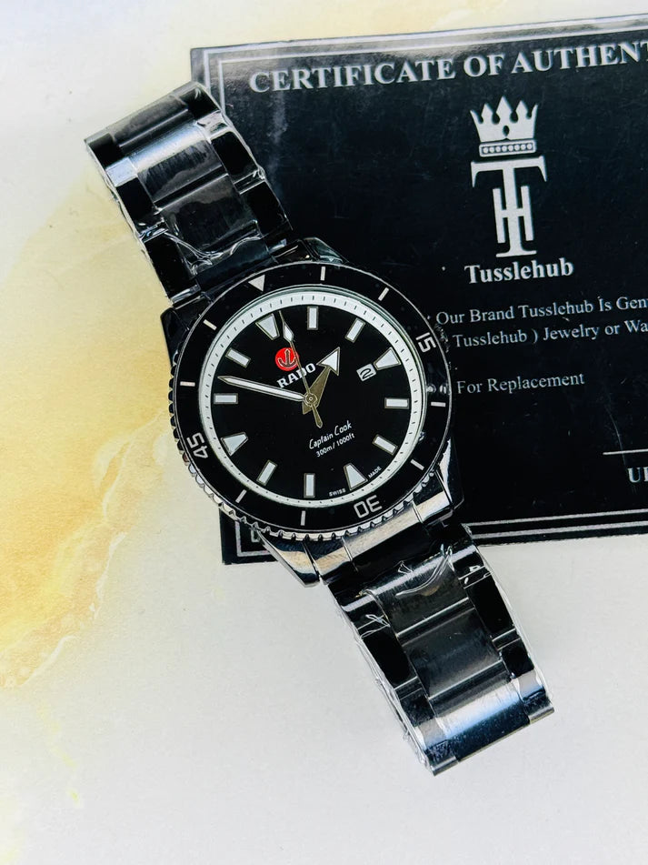 All Black Rado Captain Cook Watch
