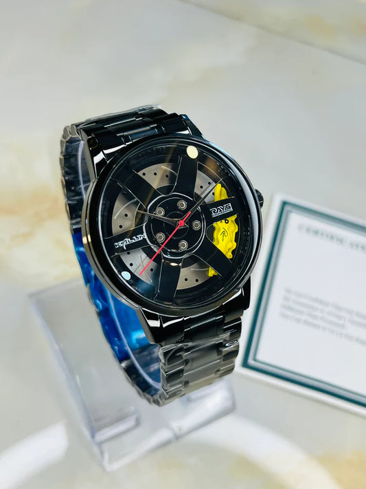 Skmei Yellow Vossen Ace Dial Wheel Watch